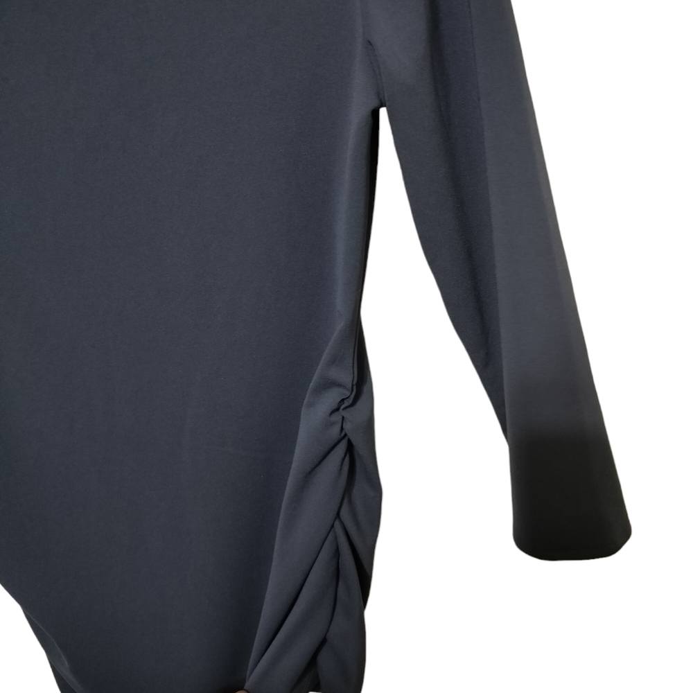 1800) Ann Taylor Factory Slate Blue Side Ruched Top Sizer Small - Picture 5 of 7